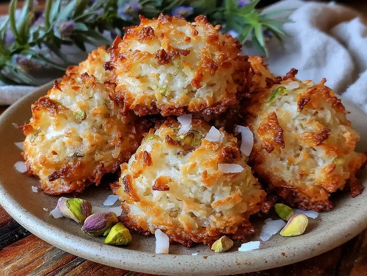Pistachio Coconut Macaroons Recipe Easy Chewy Texture in 30 Minutes 4 pistachio coconut macaroons preparation steps