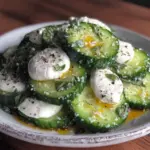 quick cucumber mozzarella salad - featured image