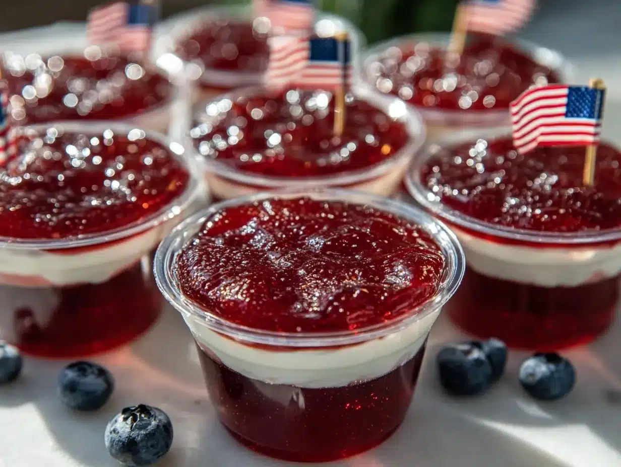 Red White and Blue Layered Jello Cups Easy No-Bake Dessert Recipe 4 Red White and Blue Layered Jello Cups preparation steps
