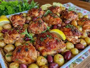 Home 5 sheet pan greek lemon chicken - featured image