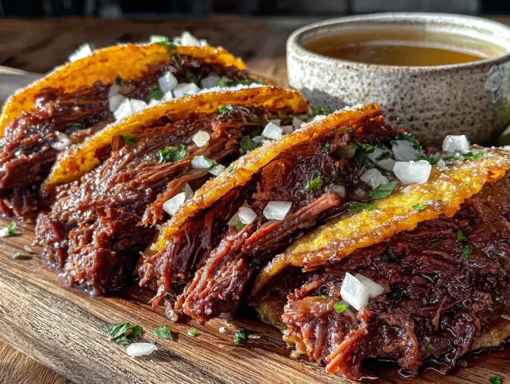 slow cooker birria beef tacos - featured image