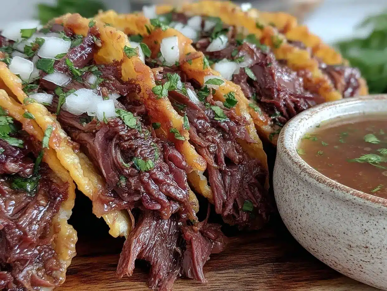 Slow Cooker Birria Beef Tacos Recipe Easy Juicy Tender Meat 4 slow cooker birria beef tacos preparation steps