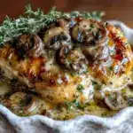 slow cooker creamy chicken marsala - featured image
