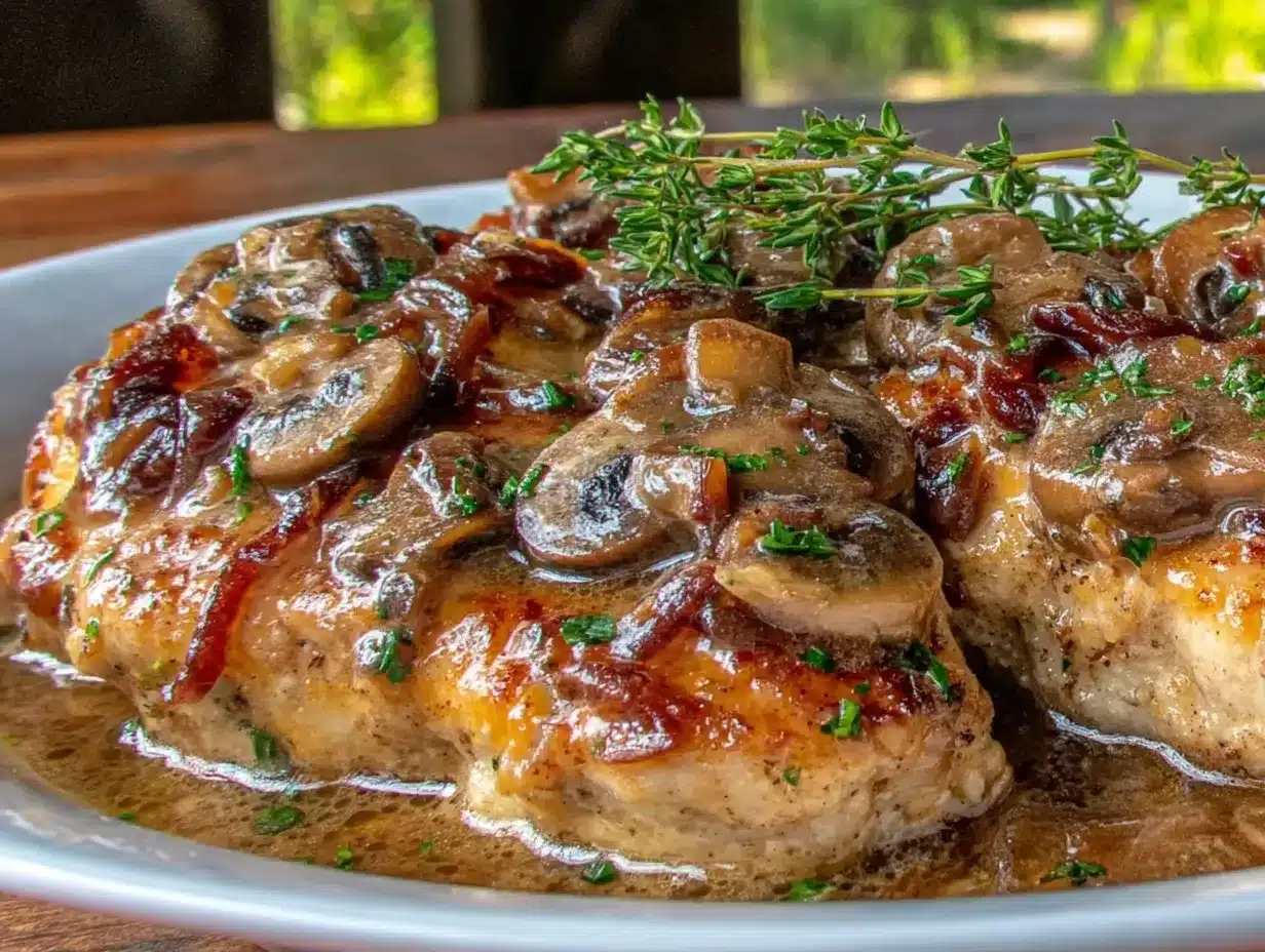 Slow Cooker Creamy Chicken Marsala Recipe Easy Tender Juicy Chicken 4 slow cooker creamy chicken marsala preparation steps