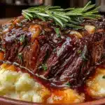 slow cooker lamb shoulder recipe - featured image