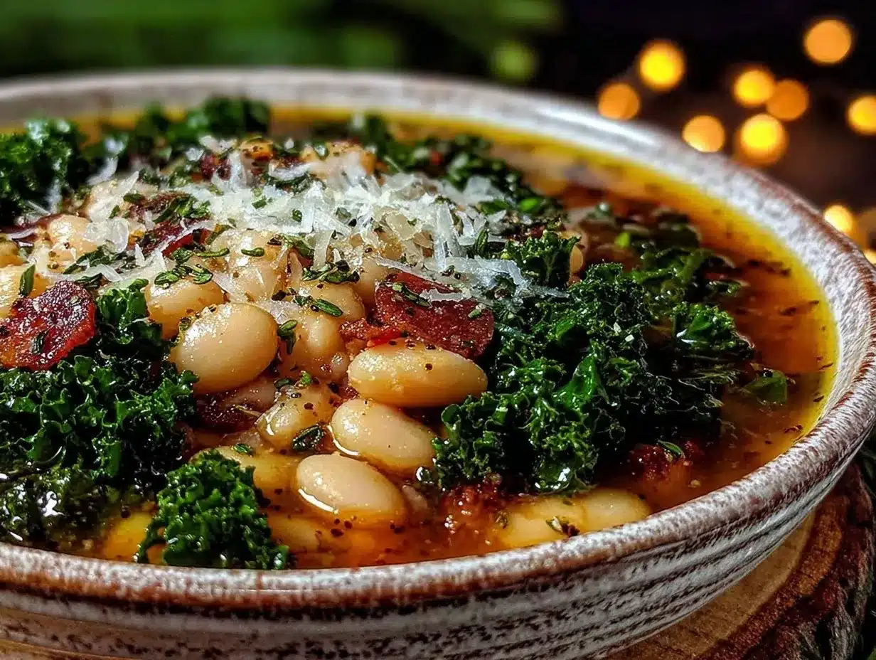 Slow Cooker White Bean and Kale Soup Recipe Easy Healthy Meal 4 slow cooker white bean and kale soup preparation steps