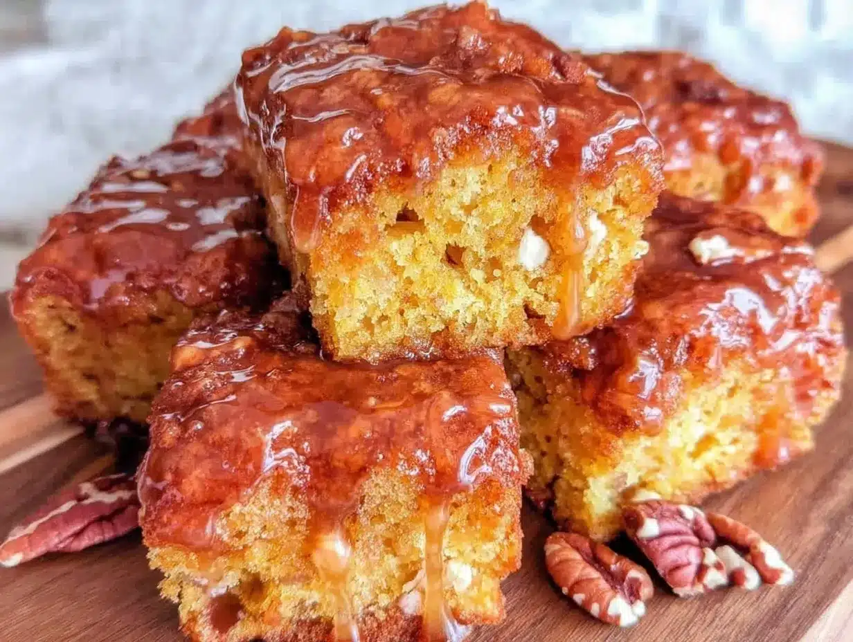 Soft Baked Maple Donut Bars Recipe Easy Tender Crumb with Maple Glaze 4 soft baked maple donut bars preparation steps