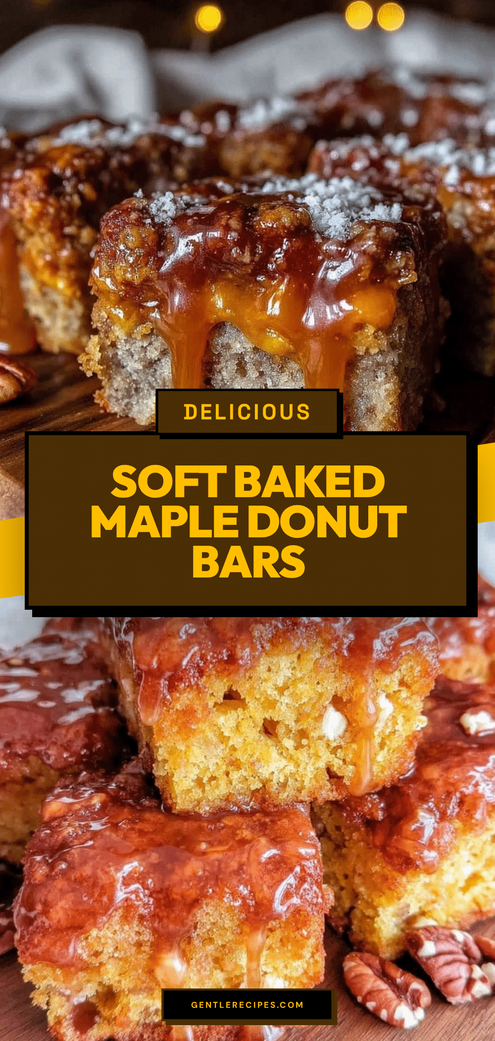 Soft Baked Maple Donut Bars Recipe Easy Tender Crumb with Maple Glaze 5 soft baked maple donut bars recipe