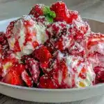 strawberry crackle salad - featured image