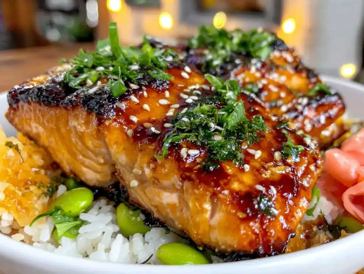 Teriyaki Salmon Bowls Recipe Easy 30-Minute Dinner Ideas 4 teriyaki salmon bowls preparation steps