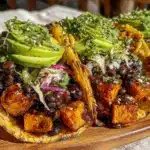 vegan smoky chipotle sweet potato tacos - featured image