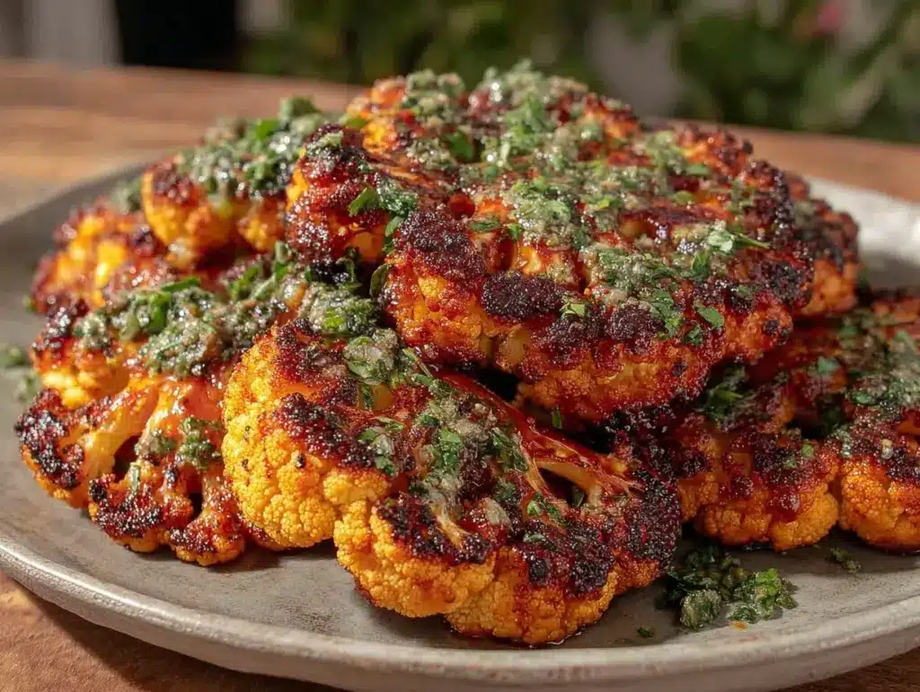 vegan smoky roasted cauliflower steaks - featured image