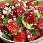 watermelon feta mint salad - featured image