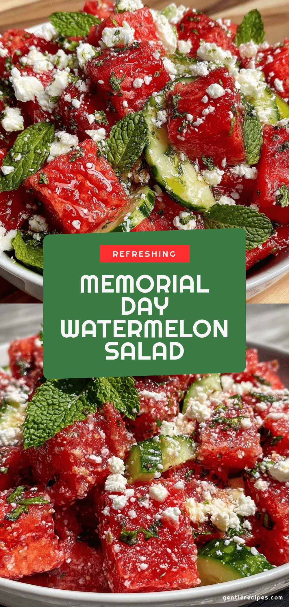 Watermelon Feta Mint Salad Recipe Easy 5-Minute Summer Refreshment 5 watermelon feta mint salad recipe