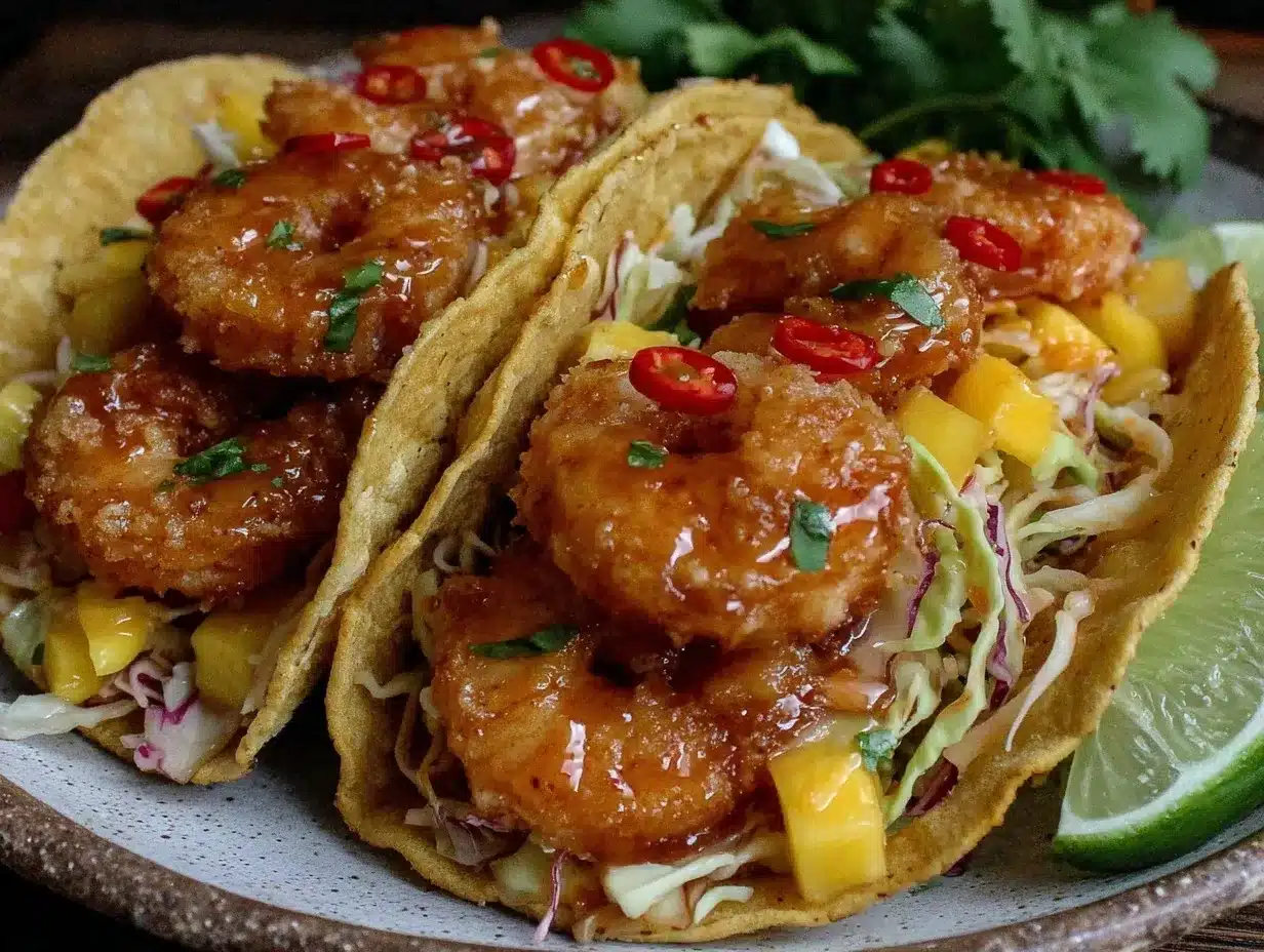 Air Fryer Bang Bang Shrimp Tacos with Easy Crispy Mango Slaw Recipe 4 Air Fryer Bang Bang Shrimp Tacos preparation steps