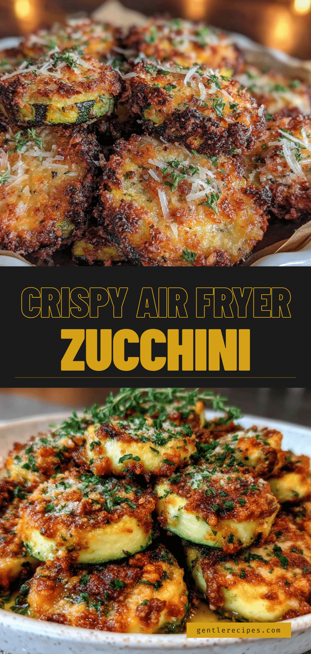 Air Fryer Zucchini with Crispy Parmesan Herb Topping Easy Recipe 5 air fryer zucchini recipe