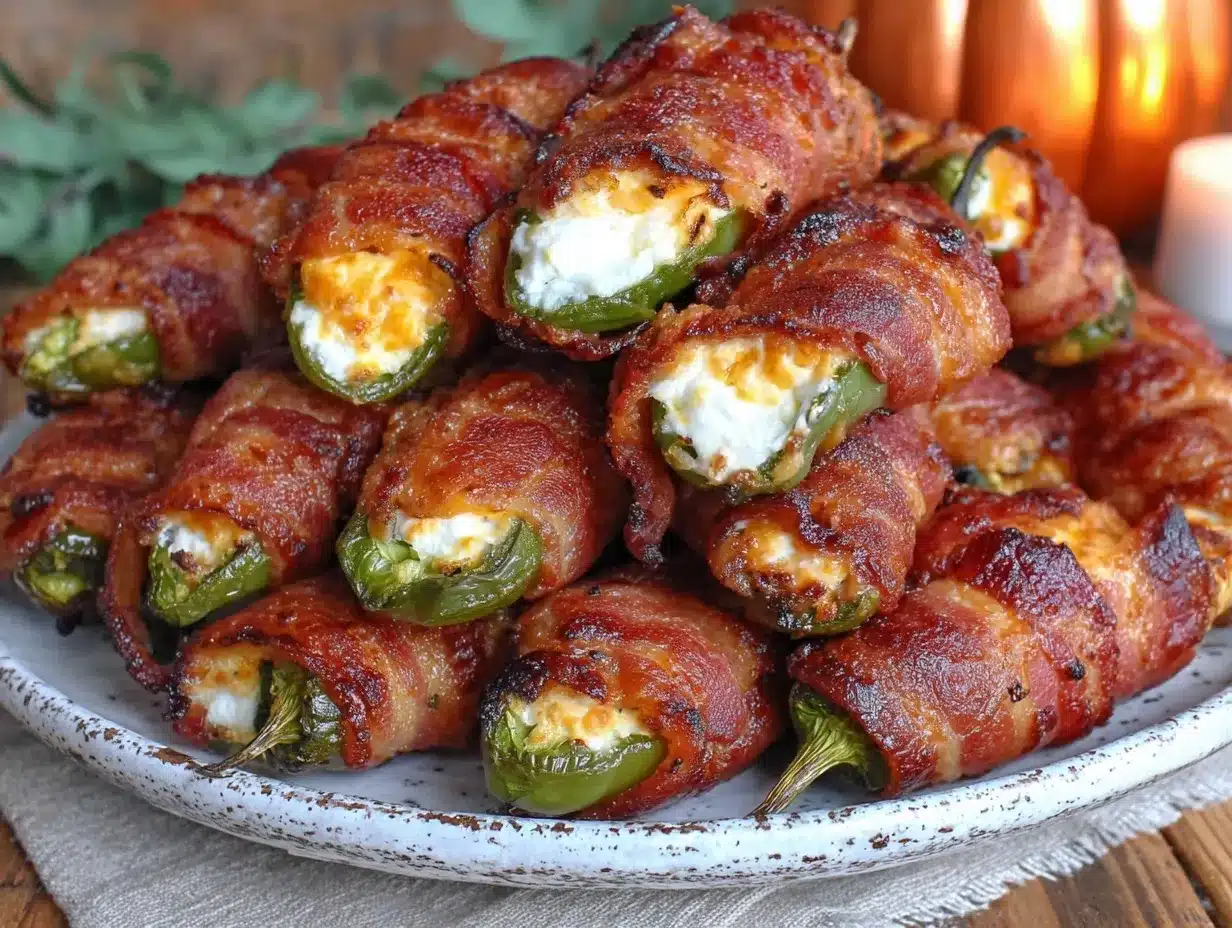 Bacon-Wrapped Jalapeño Poppers Recipe Easy Crispy Appetizer in 30 Minutes 4 bacon-wrapped jalapeño poppers preparation steps