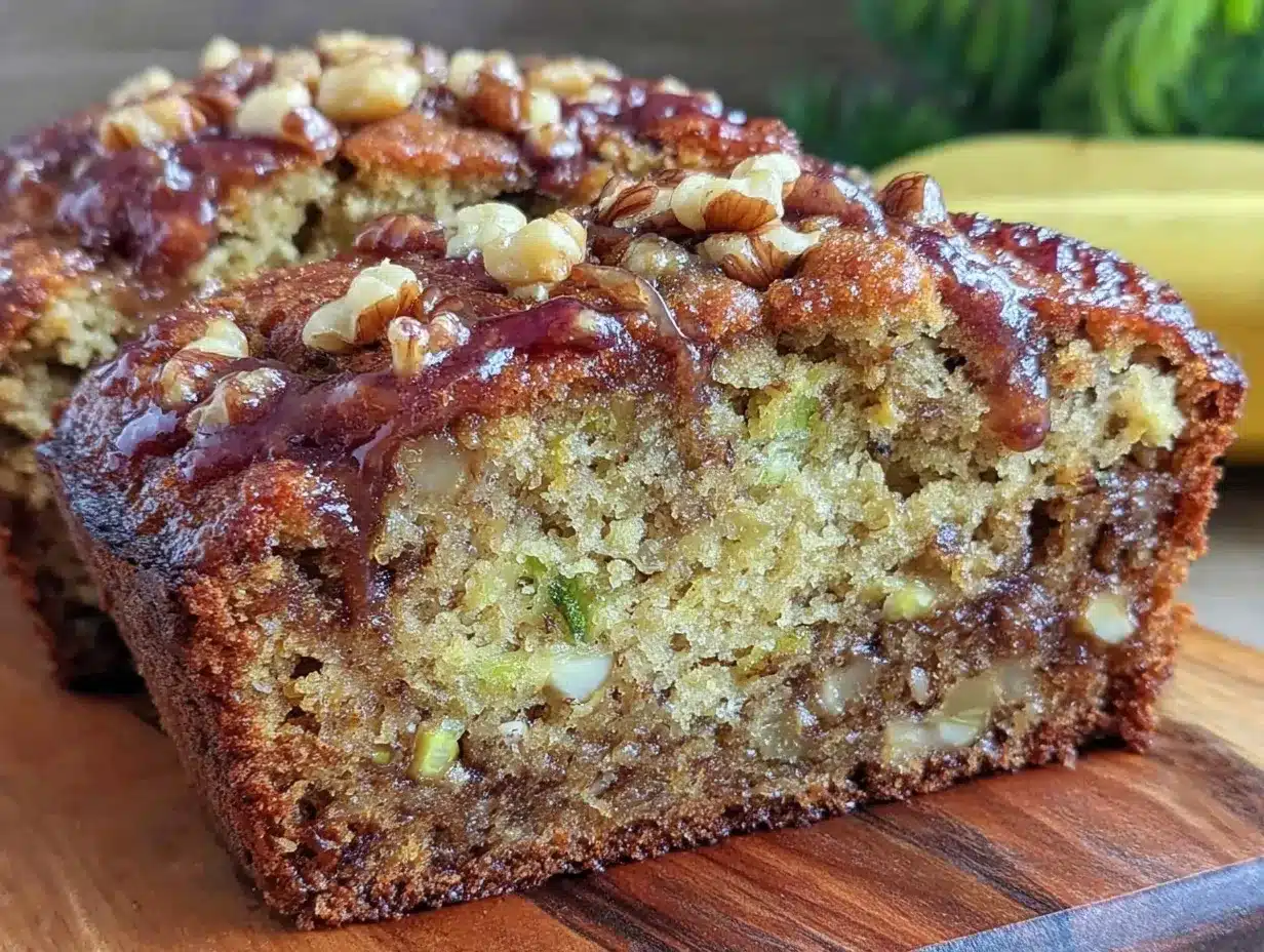 Banana Zucchini Bread with Brown Sugar Swirl Easy Moist Recipe 4 banana zucchini bread preparation steps
