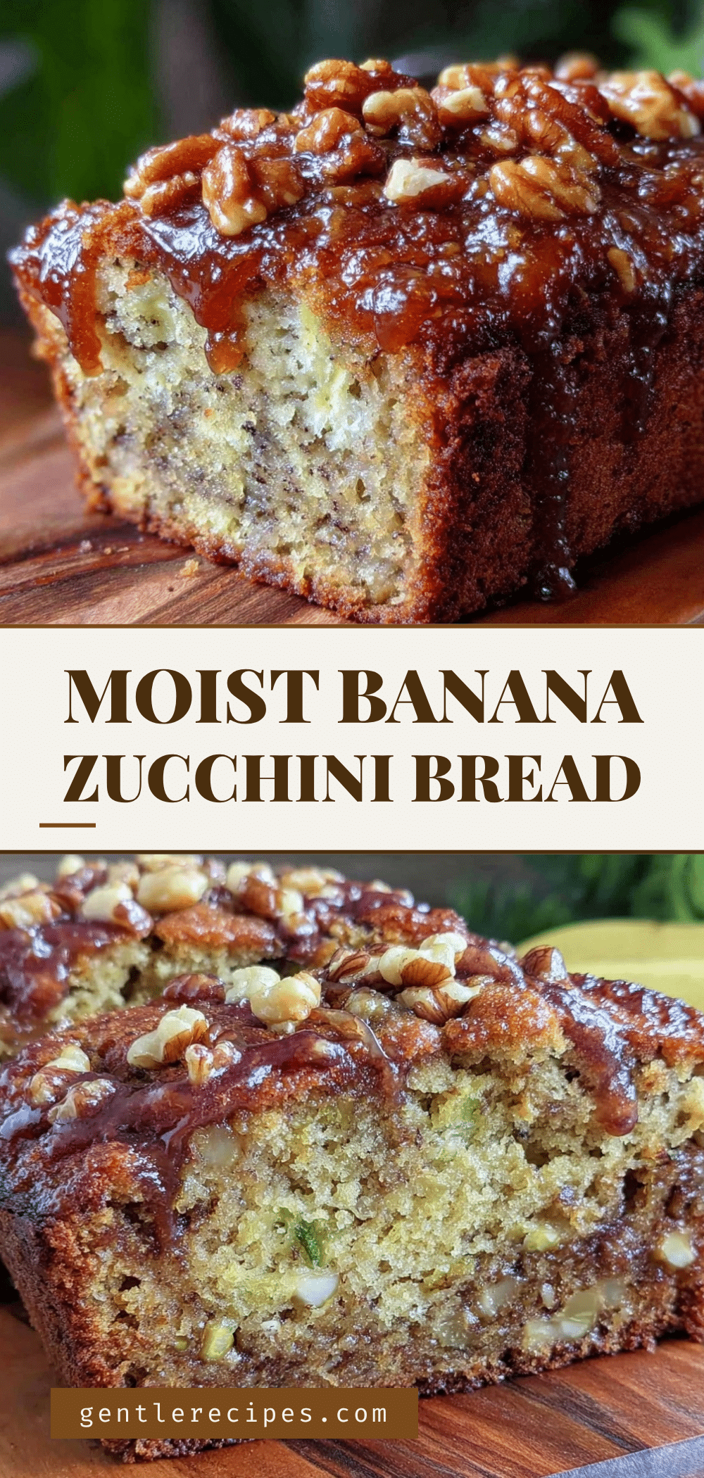Banana Zucchini Bread with Brown Sugar Swirl Easy Moist Recipe 5 banana zucchini bread recipe
