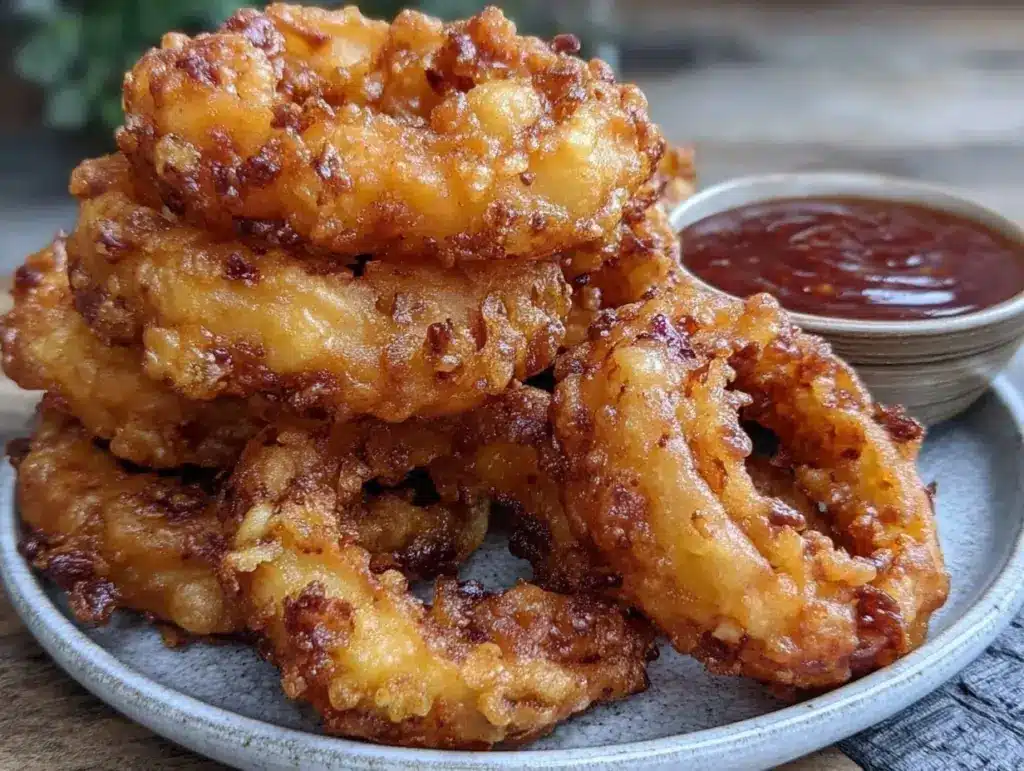 Home 3 beer-battered onion rings - featured image