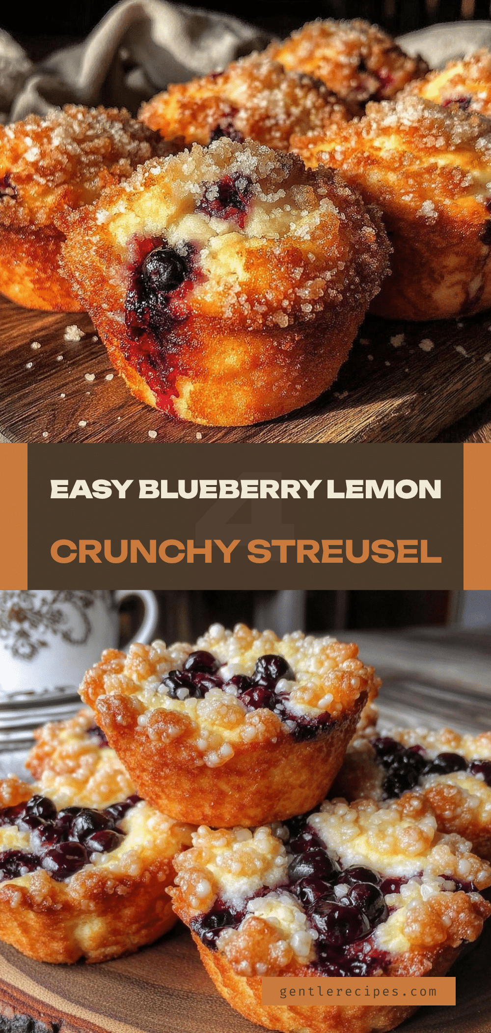 Blueberry Lemon Muffins Recipe with Crunchy Streusel Ready in 30 Minutes 5 blueberry lemon muffins recipe