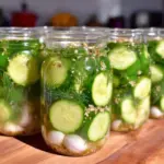 canning dill pickles with garlic - featured image