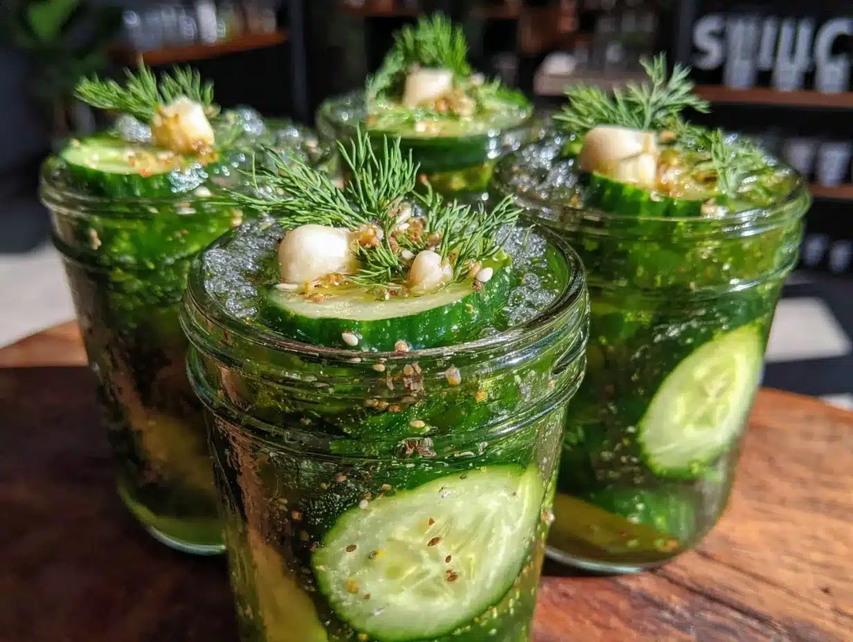 Canning Dill Pickles with Garlic Easy Recipe for Crispy Homemade Flavor 4 canning dill pickles with garlic preparation steps
