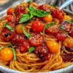 cherry tomato basil sauce pasta - featured image