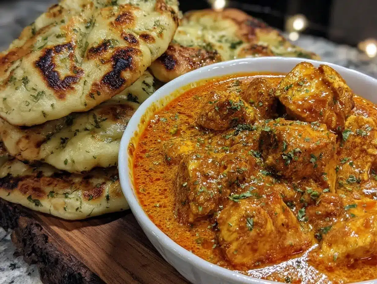 Chicken Tikka Masala Recipe with Homemade Naan Easy 30-Minute Dinner 4 chicken tikka masala recipe preparation steps