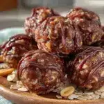 chocolate peanut butter energy balls - featured image