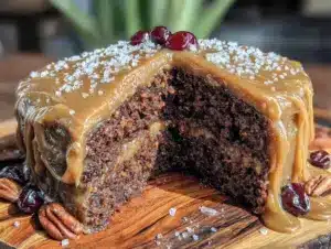 Home 7 chocolate whiskey cake - featured image