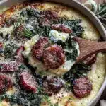 creamy Tuscan white bean soup with sausage - featured image