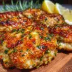 crispy lemon garlic chicken thighs - featured image