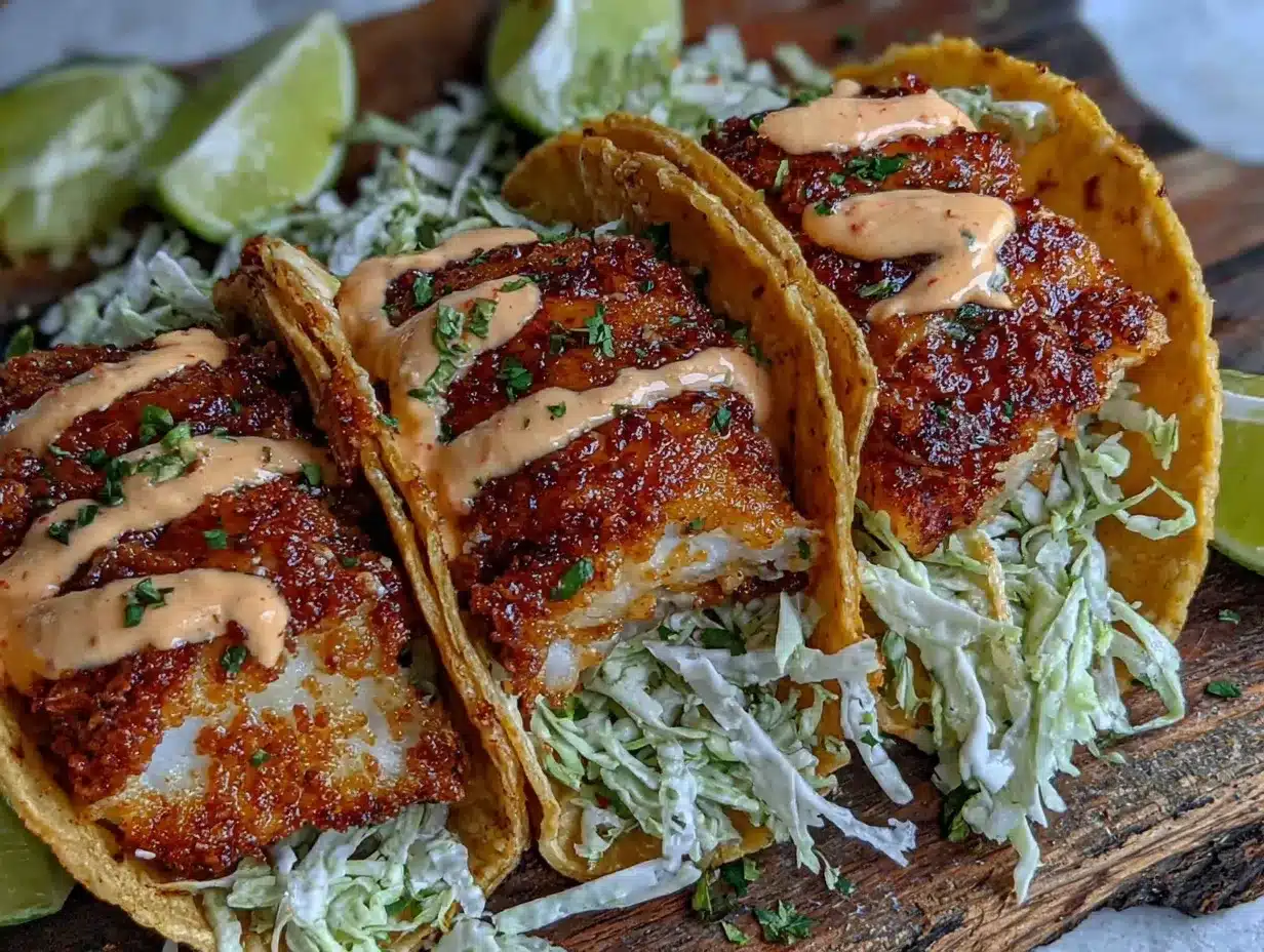Crispy Oven-Baked Fish Tacos Recipe with Easy Zesty Chipotle Lime Crema 4 crispy oven-baked fish tacos preparation steps
