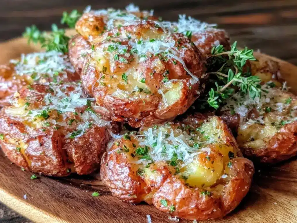 crispy smashed potatoes - featured image