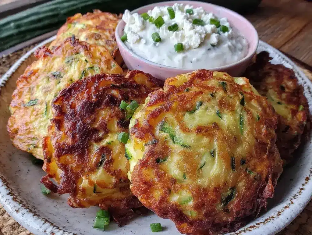 Home 2 crispy zucchini fritters - featured image