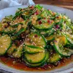 cucumber salad with sesame dressing - featured image