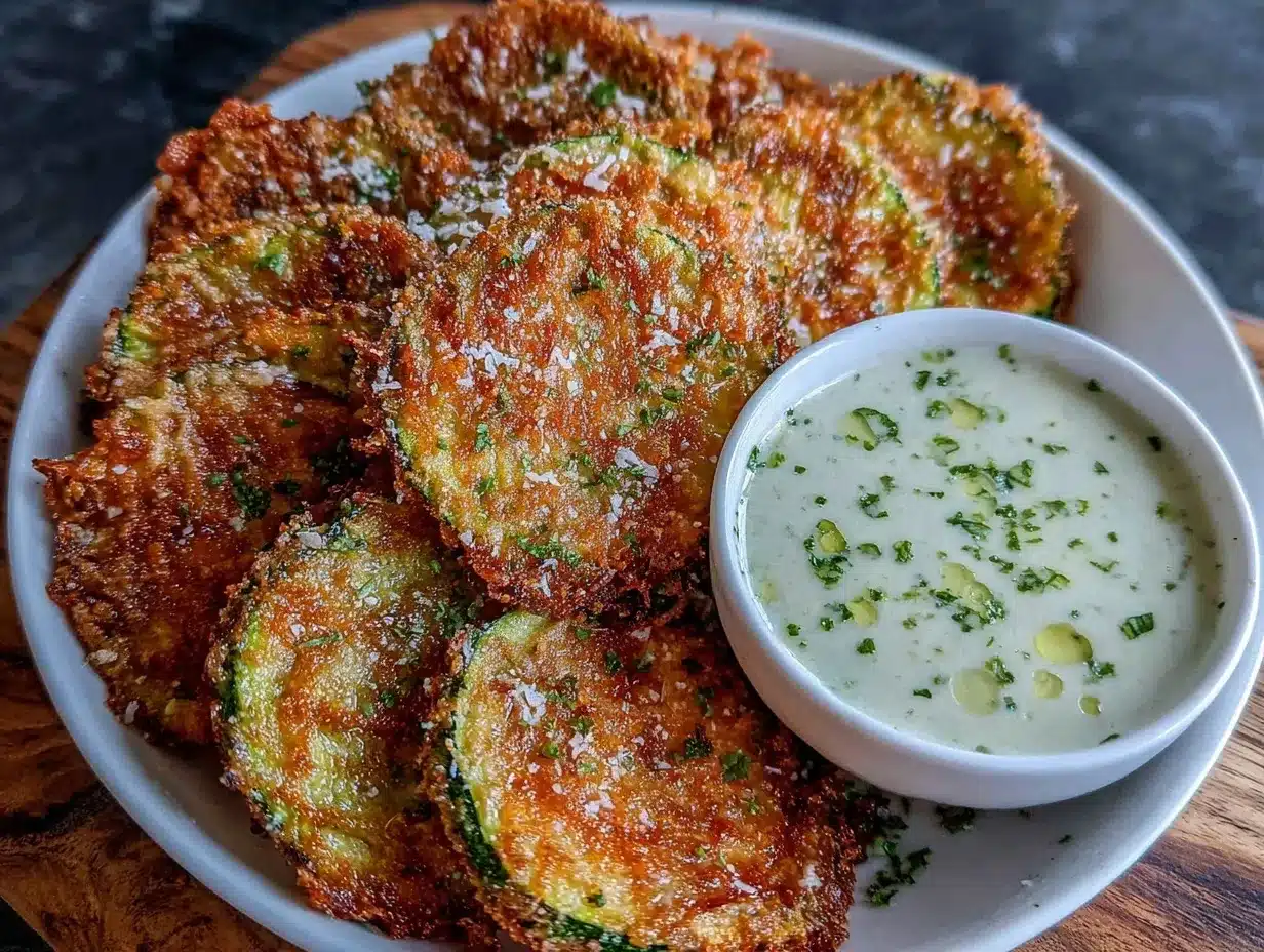 Extra-Crispy Zucchini Chips with Zesty Lemon Aioli Easy Snack Recipe 4 extra-crispy zucchini chips preparation steps