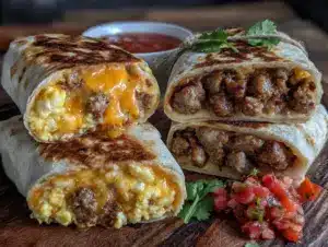 Home 6 freezer-friendly breakfast burritos with sausage - featured image