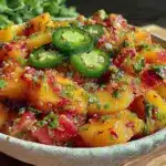 fresh peach salsa - featured image