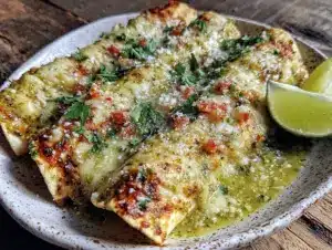 Home 7 Hatch green chile chicken enchiladas - featured image