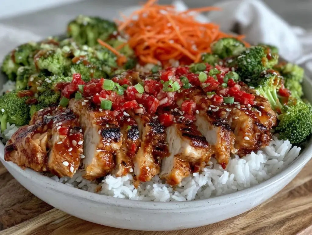 Home 3 healthy chicken and rice bowl - featured image