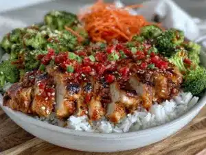 Home 6 healthy chicken and rice bowl - featured image