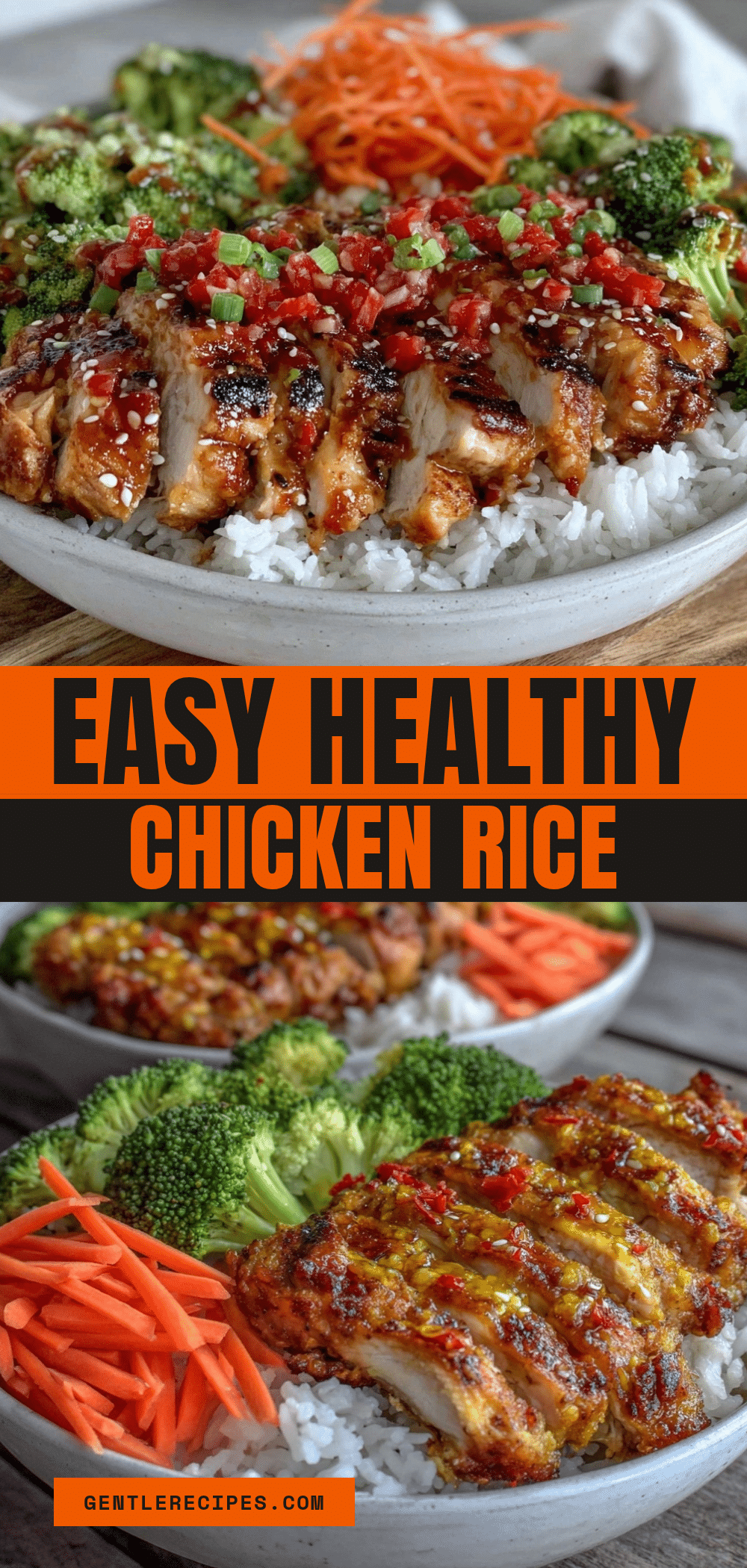 Healthy Chicken and Rice Bowl Recipe with Easy Zesty Ginger Dressing 5 healthy chicken and rice bowl recipe