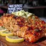 honey garlic grilled salmon - featured image