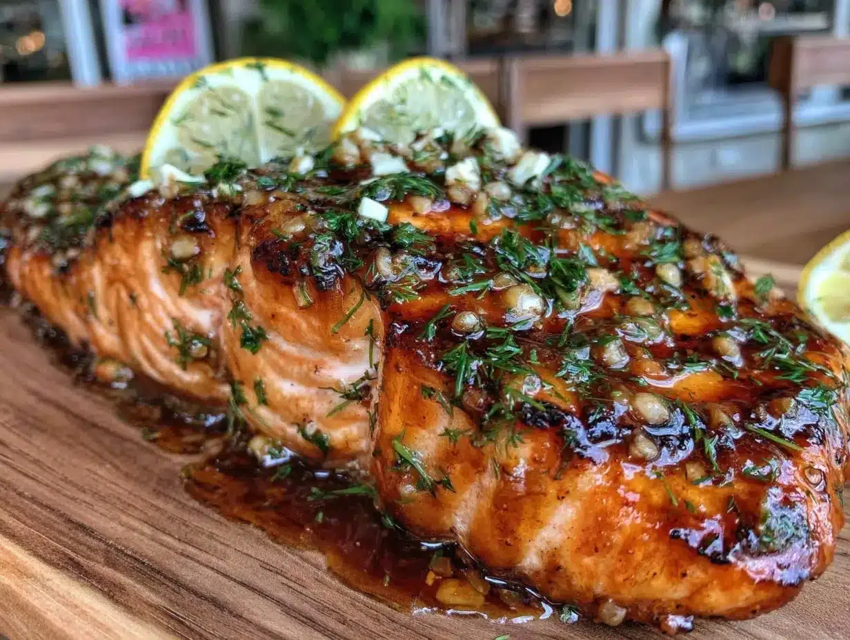 Honey Garlic Grilled Salmon Recipe Easy 30 Minute Fathers Day Meal 4 honey garlic grilled salmon preparation steps