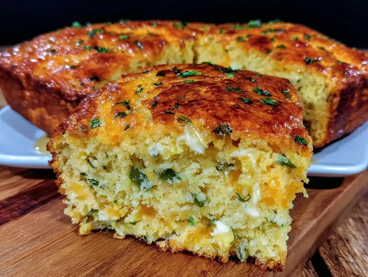 Jalapeño Cheddar Cornbread Recipe with Honey Butter Easy Fathers Day Treat 4 jalapeño cheddar cornbread preparation steps