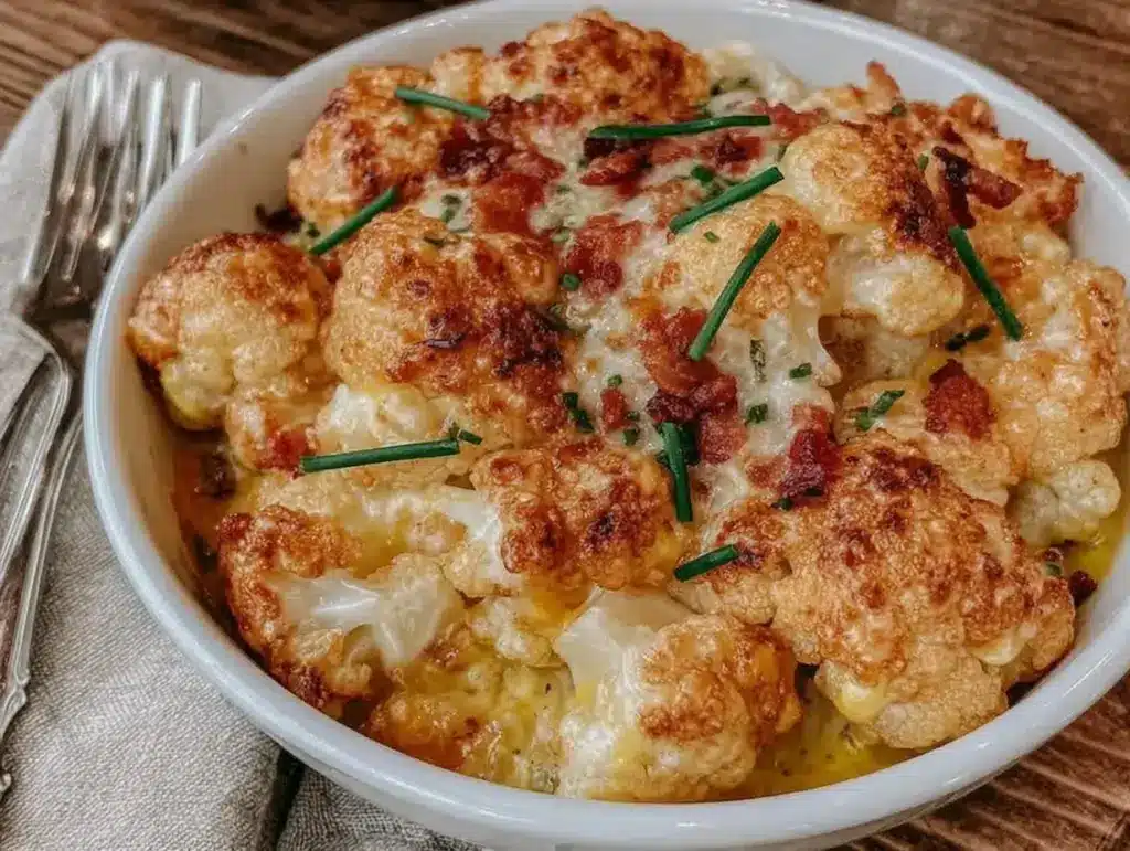 keto cauliflower mac and cheese - featured image