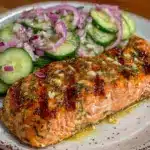 keto grilled lemon herb salmon - featured image