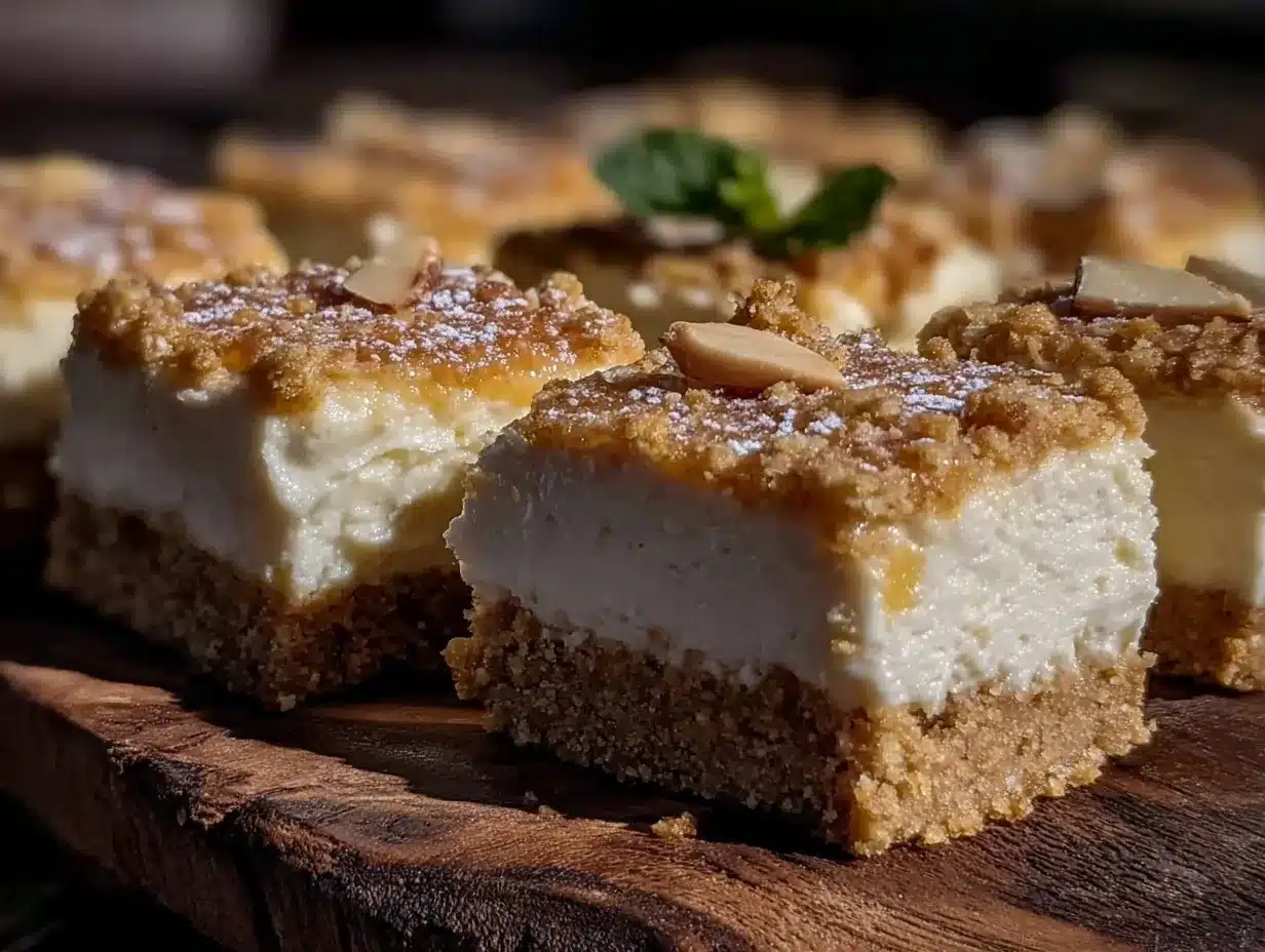Keto No-Bake Cheesecake Bars Recipe Easy Creamy Almond Flour Crust 4 Keto No-Bake Cheesecake Bars preparation steps